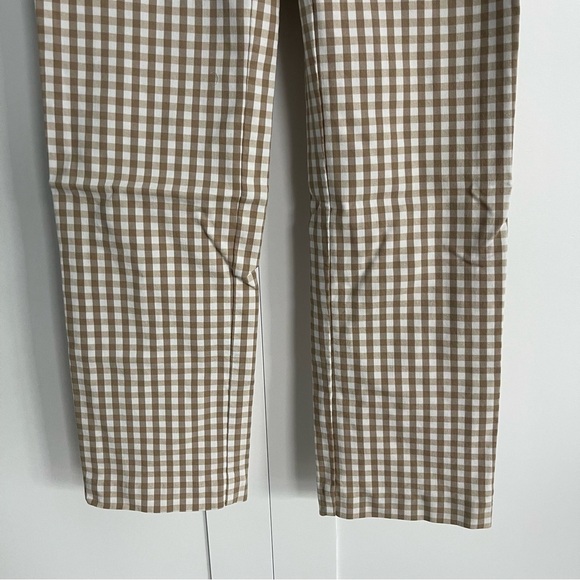 🥒 J. McLaughlin Masie Gingham Print Tapered Leg Slim Pull-On Trouser Pants 6 - Picture 6 of 9